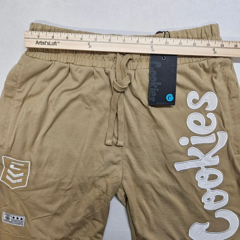 Cookies Smoke Ops Cotton‎ Jersey Knit Shorts Light Khaki Men's Size Small